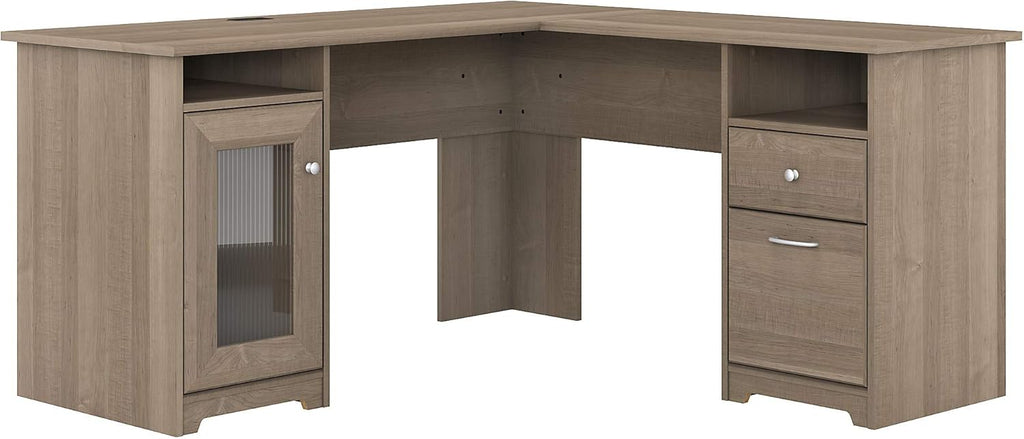 L Shape Desk, 60W, Ash Gray M51524