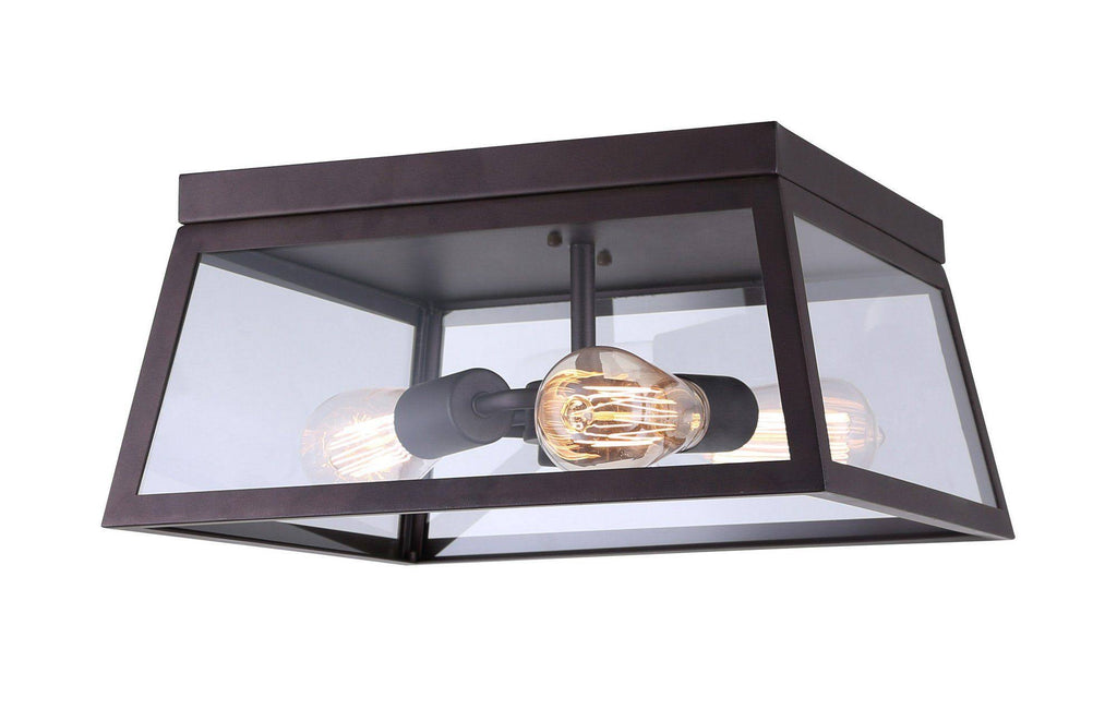 Oil Rubbed Bronze 3 Light Flushmount X612381