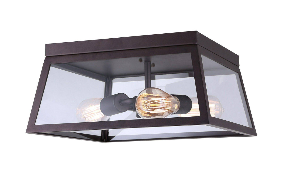 Oil Rubbed Bronze 3 Light Flushmount X612381