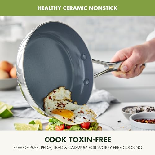 Gray 8" and 10" Hard Anodized Ceramic Nonstick Frying Pan Skillet Set A66961