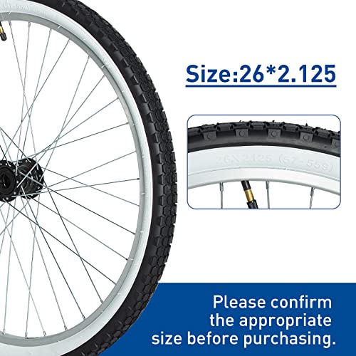 24/26" x 2.125" Folding White Wall Bike Tire H6648