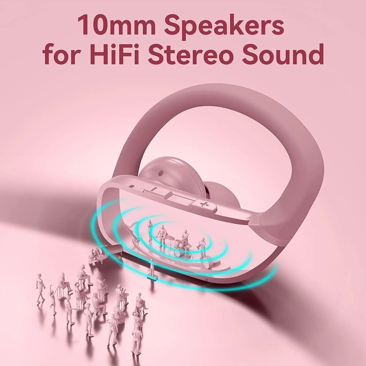 Wireless Bluetooth Earbuds with Earhooks Built-in Mic M971067