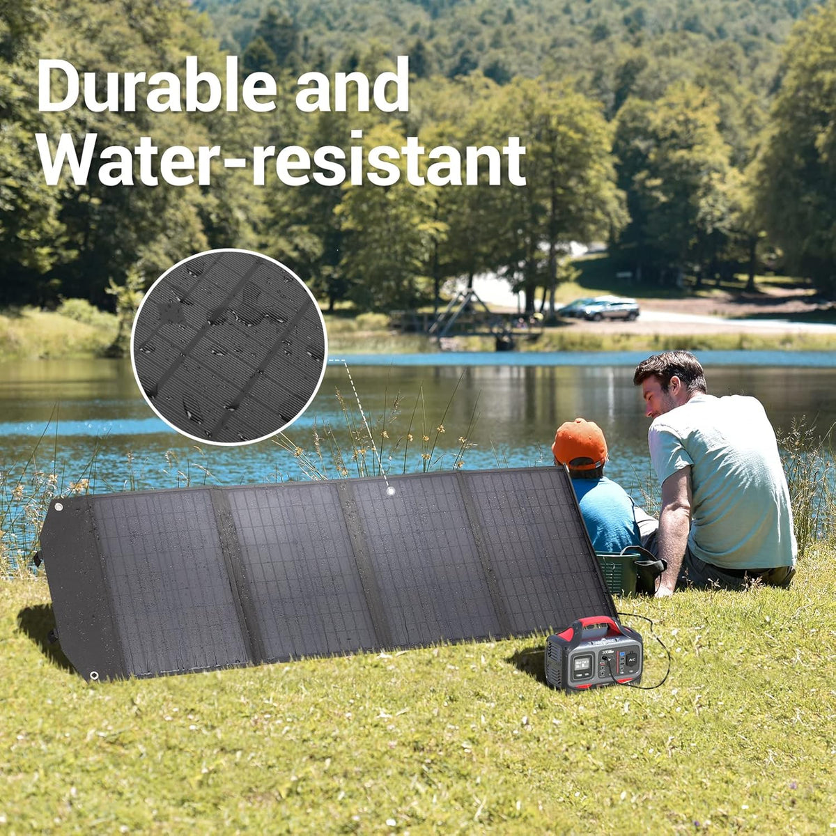 300W Portable Power Station with 100W Solar Panel Y7786
