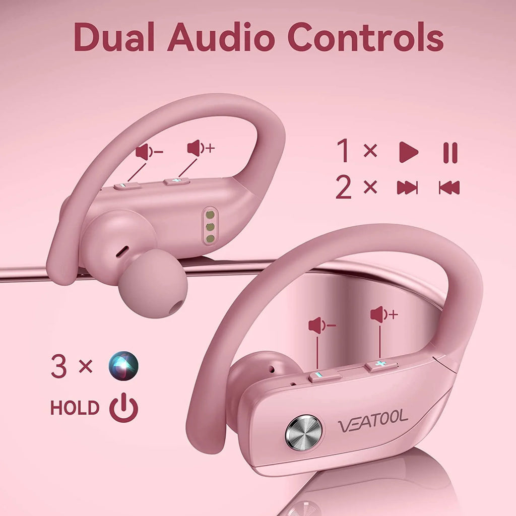Wireless Bluetooth Earbuds with Earhooks Built-in Mic M971067