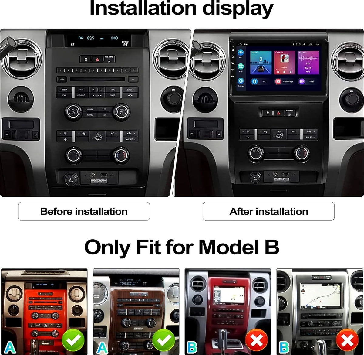 Android 13 9 Inch Touchscreen Car Stereo Radio with Backup Camera K401160