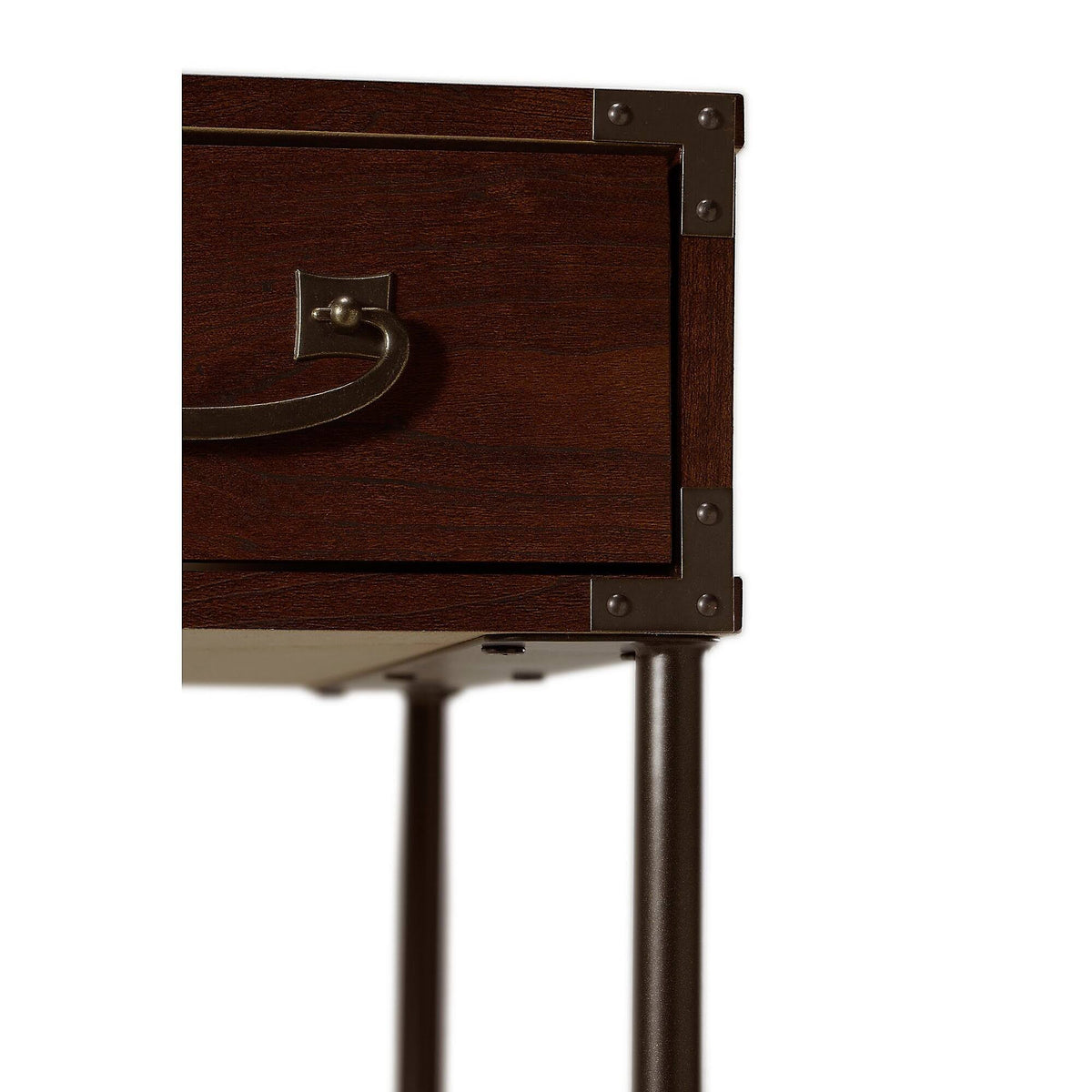 48W Writing Desk and 2 Drawer Mobile File Cabinet, Coastal Cherry Q776