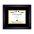 Single Diploma Frame with Double Matting Black Frame W447