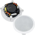 Dual 6-Inch in-Wall/in-Ceiling 2-Way Stereo Sound Speaker with 1" Silk Dome Tweeter and Crossover Network, Pack of 2 S254816
