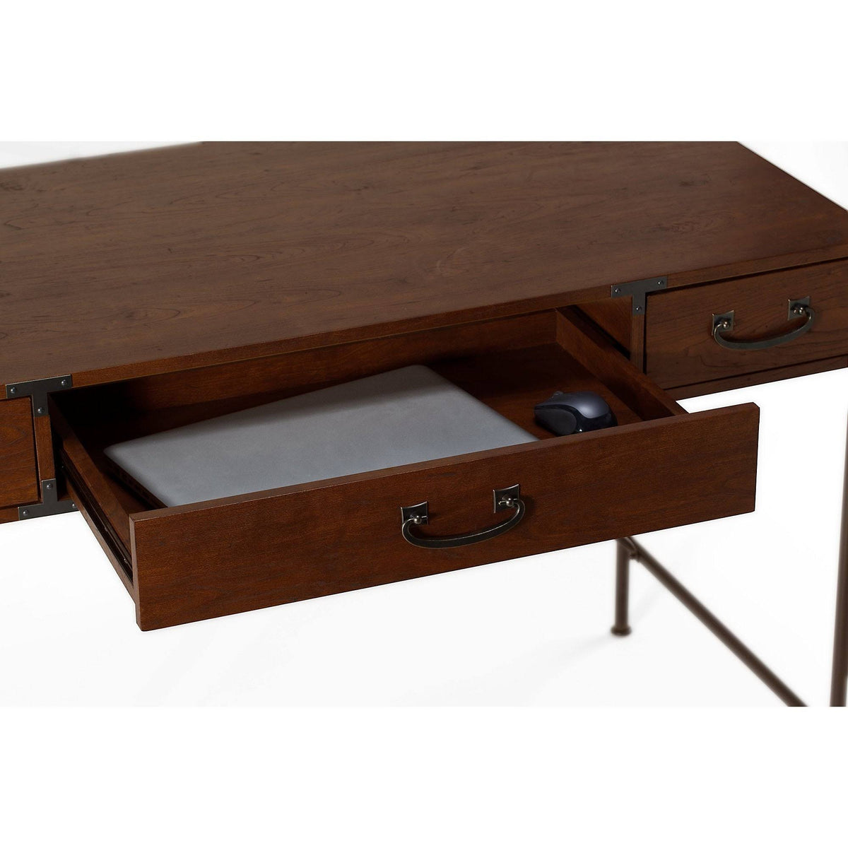 48W Writing Desk and 2 Drawer Mobile File Cabinet, Coastal Cherry Q776