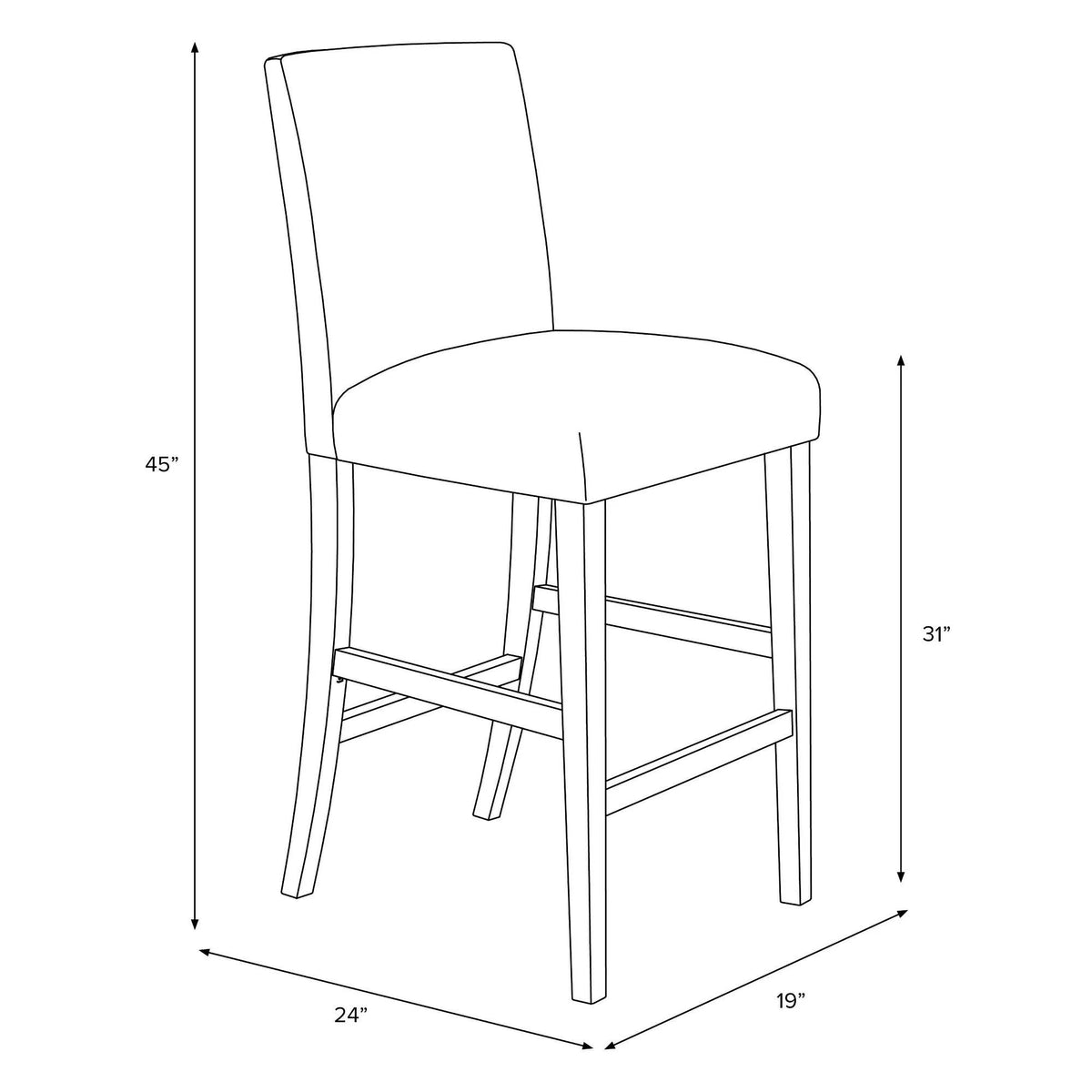 Gray Bar Stool W6932