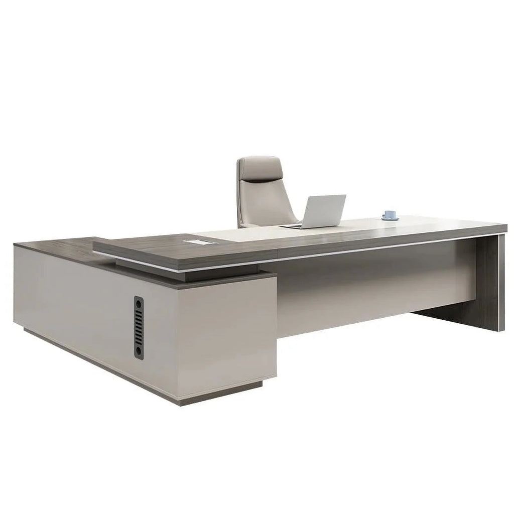 L Shape Computer Desk Table Melamine Y648017