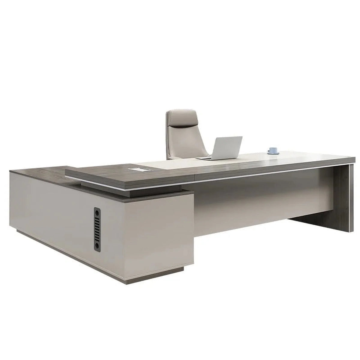 L Shape Computer Desk Table Melamine Y648017