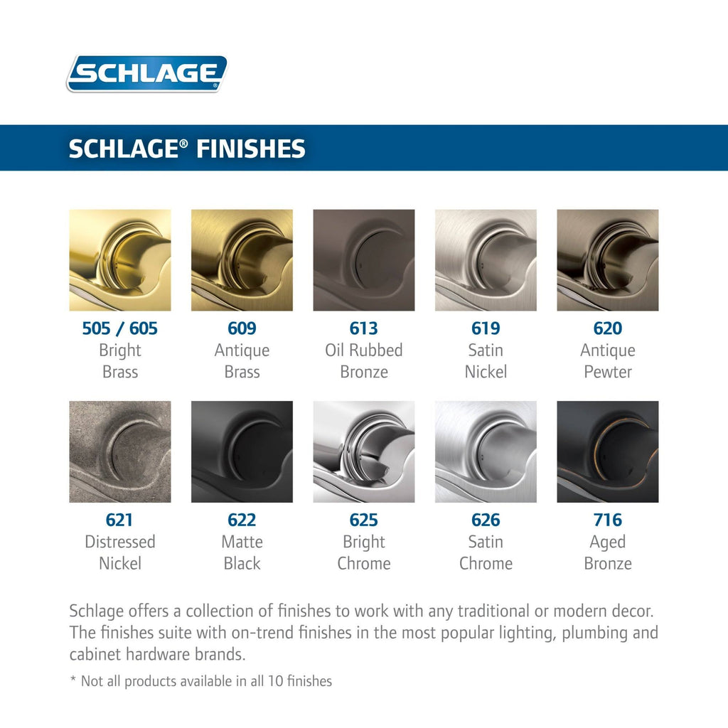 Double Cylinder Sectional Handleset with Left Handed Acc - Satin Nickel E582