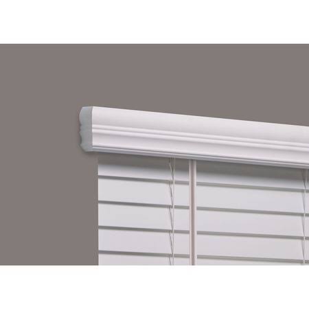 Cordless Faux Wood Blind, white, 23-1/4x22w x 6 K7163