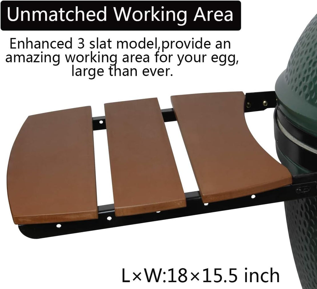 HDPE Folding Side Shelves for Big Green Egg, Set of 2 F2405