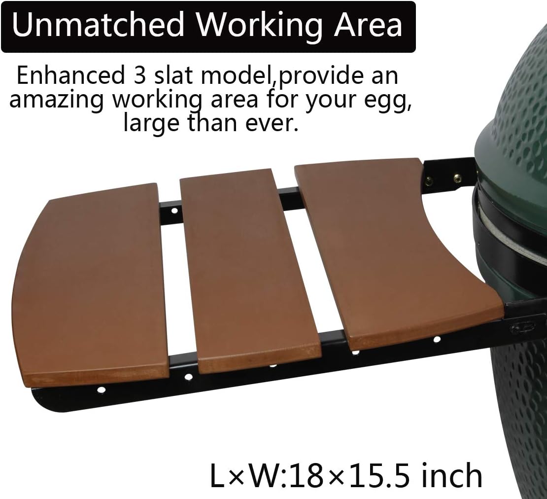 HDPE Folding Side Shelves for Big Green Egg, Set of 2 F2405