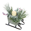 White Christmas Sleigh Candle Holder V4109