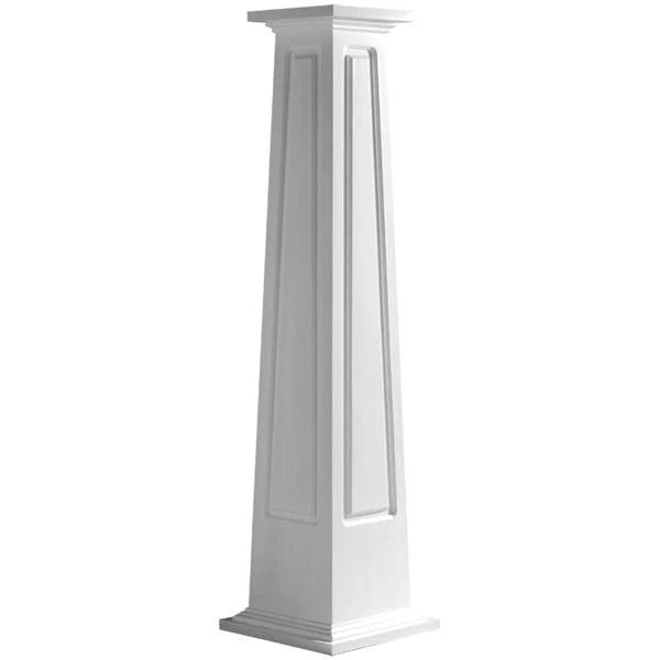 12x22W x 8&H Square Tapered Raised Panel Column C5770