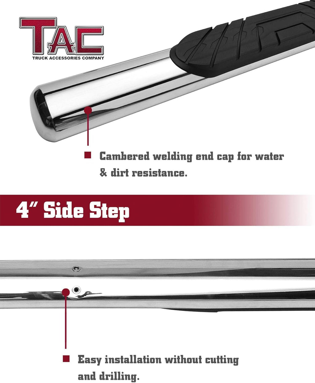 Stainless Steel Side Steps Running Boards D19822
