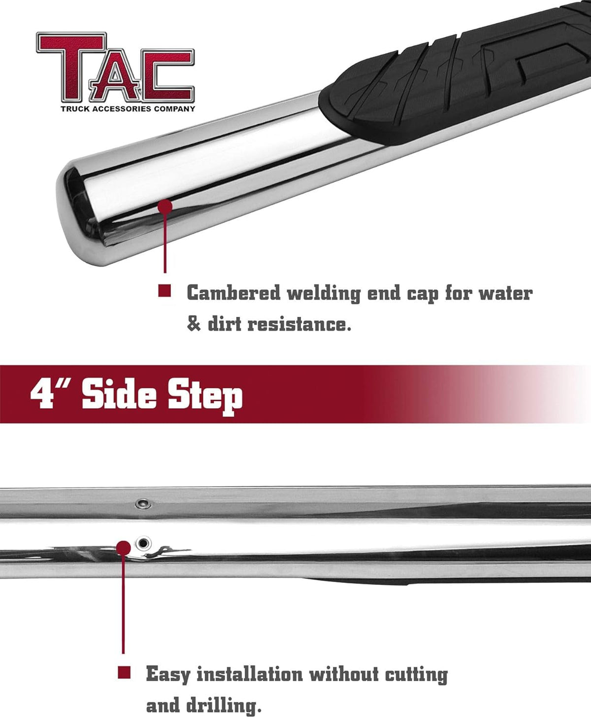 Stainless Steel Side Steps Running Boards D19822