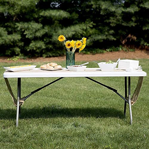 White Plastic 6ft Folding Table B3101