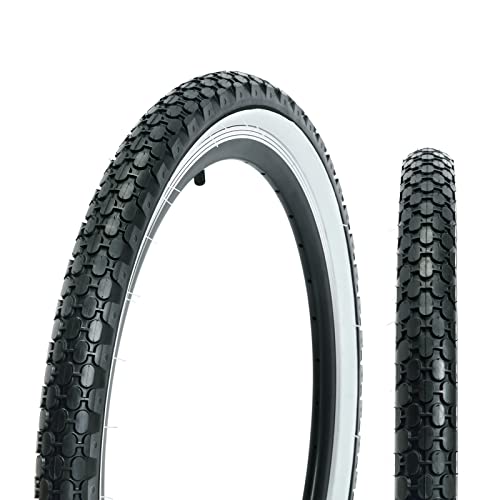24/26" x 2.125" Folding White Wall Bike Tire H6648