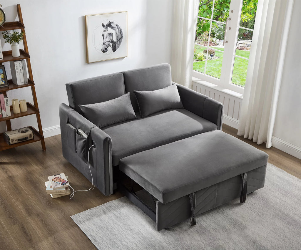 Gray Upholstered Sleeper Sofa O176938