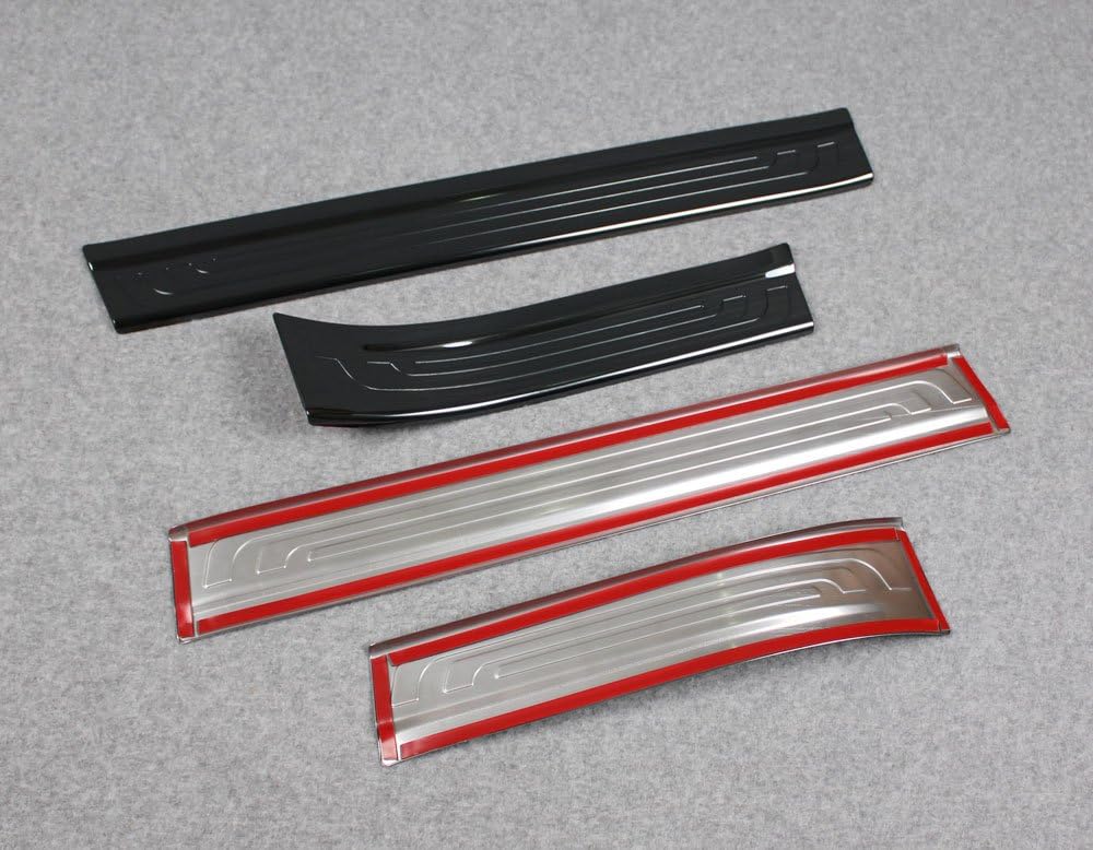 Black Stainless Door Sill Scuff Plate Trim Pack of 2 N39828