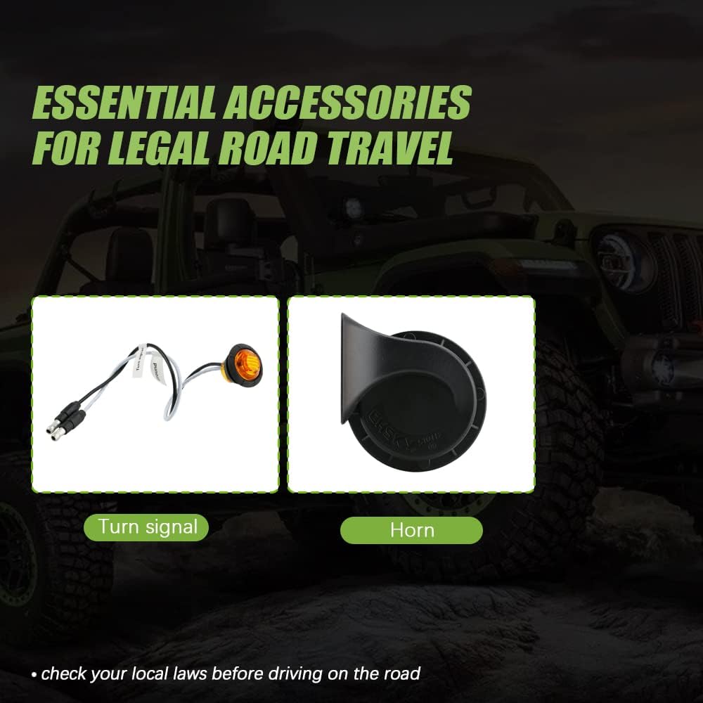 UTV/ATV Turn Signal Kit with Toggle Switch and Horn Kit Amber LED E132