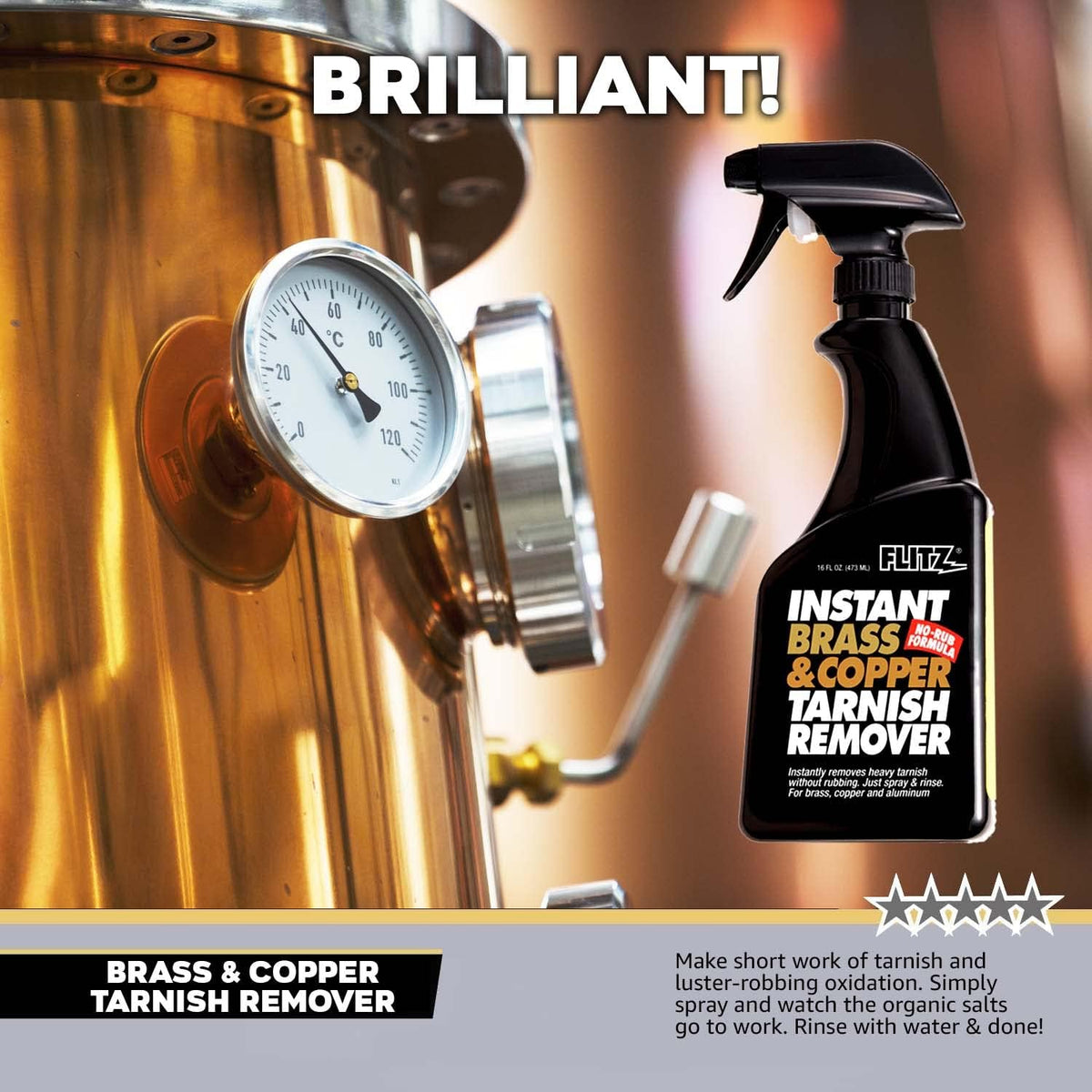 16 oz Brass and Copper Tarnish Remover F95254