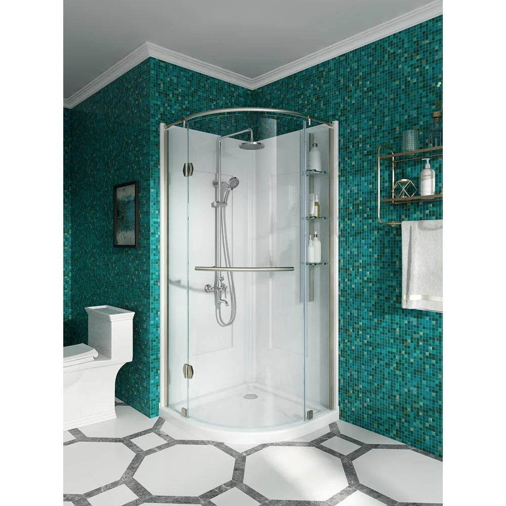 Corner Drain Shower Stall Kit I55430