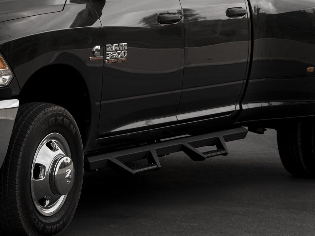 Matte Black Drop Step Bars A307