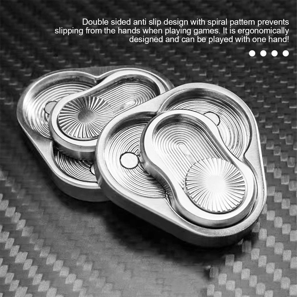 Rotary Push Toy Finger Spinner Stainless Steel Triangle Sensory Hand Toy F93253