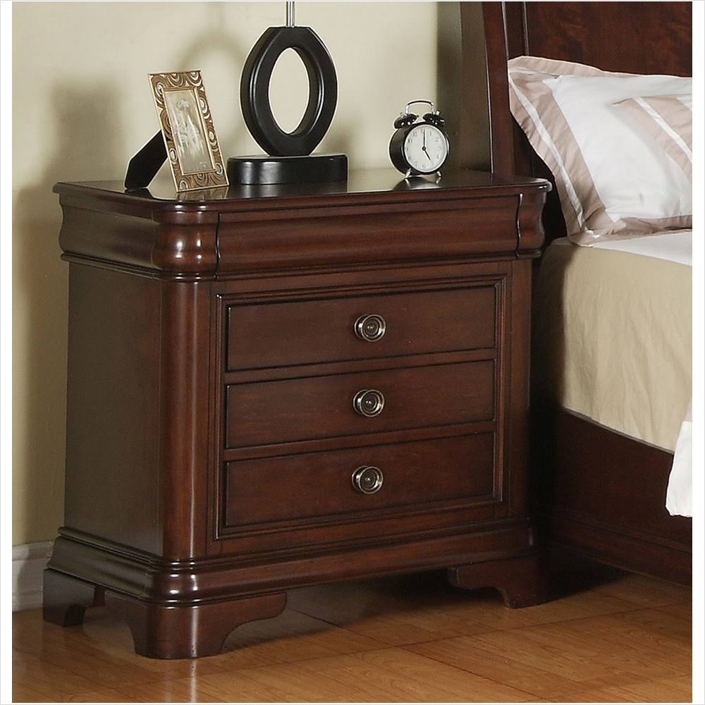3 Drawer Cherry Nightstand O501
