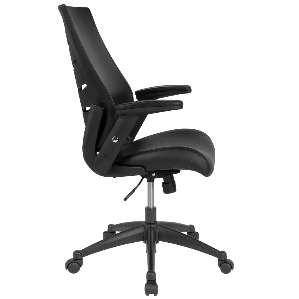 High Back Black Executive Swivel Office Chair with Adjustable Arms H317
