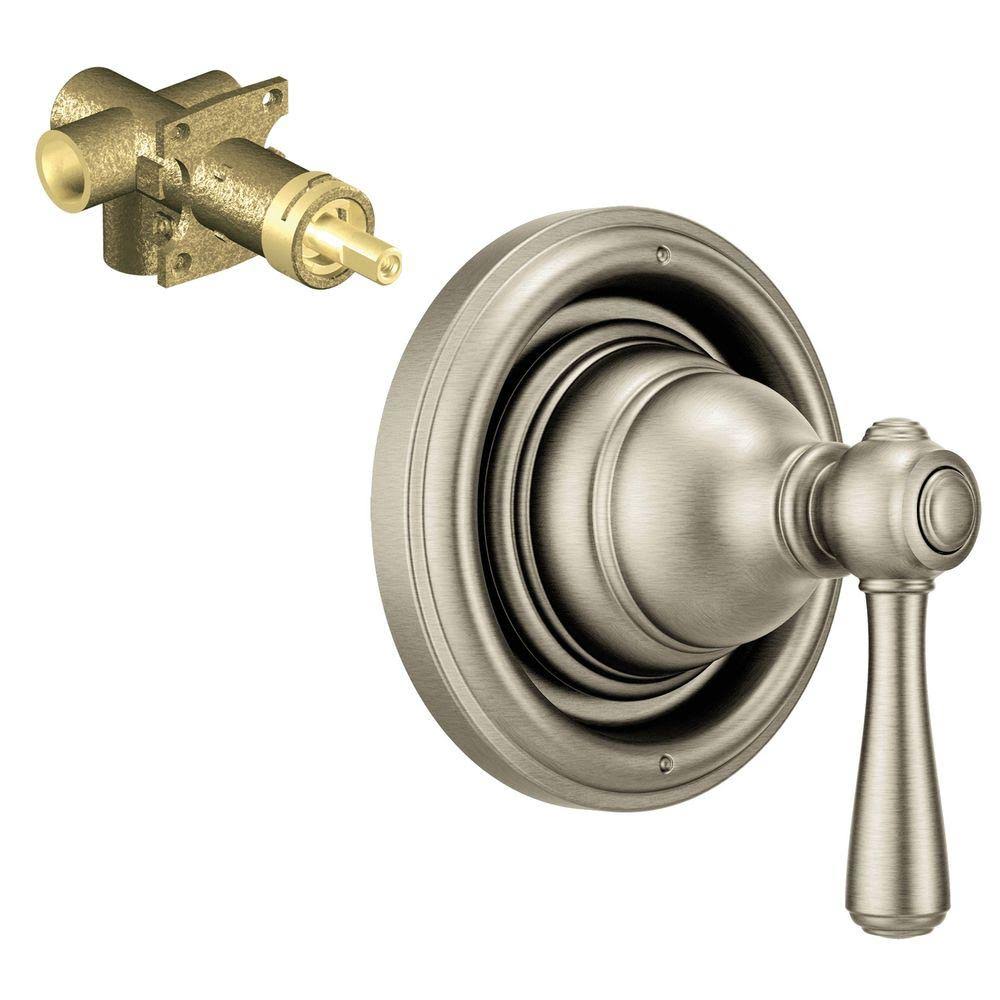 Brushed Nickel Single-Handle Transfer Valve Trim Kit with Valve D291421