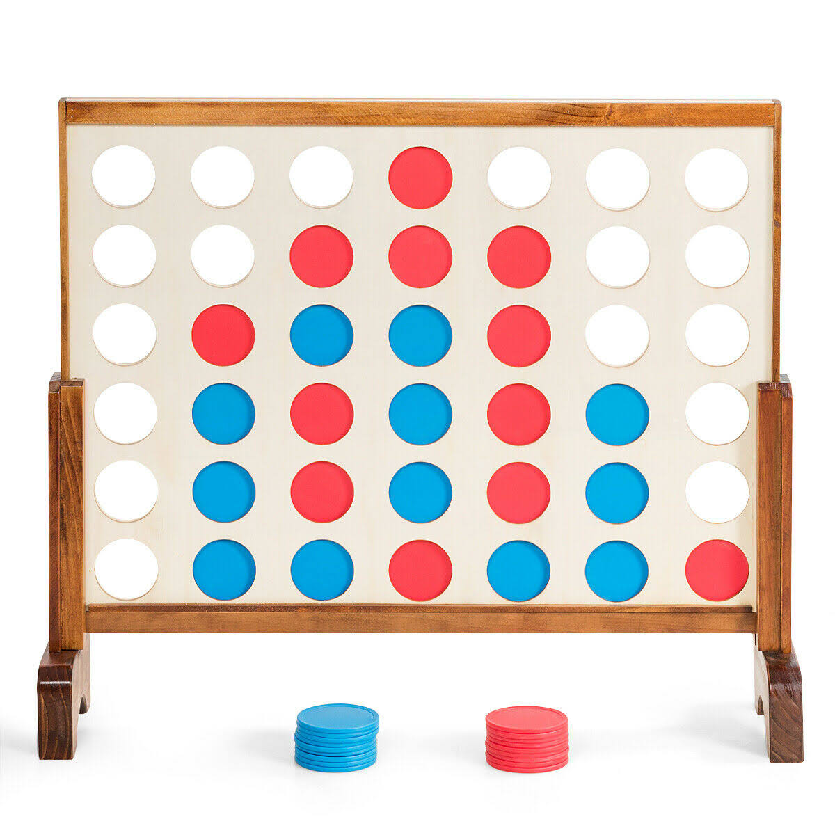 Wooden 4 in A Row Game with Carrying Bag S870032