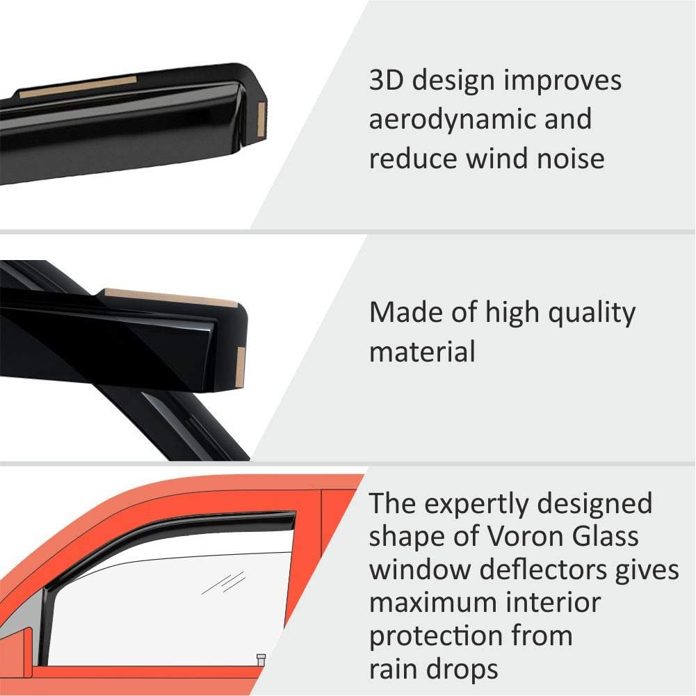 4 Pieces In-Channel Rain Guards for Trucks R346698