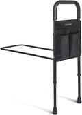 Adjustable Bed Assist Rail with Storage Pocket, Black Pack of 2 E870085