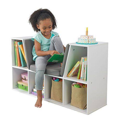 White Bookcase with Reading Nook Toy W625