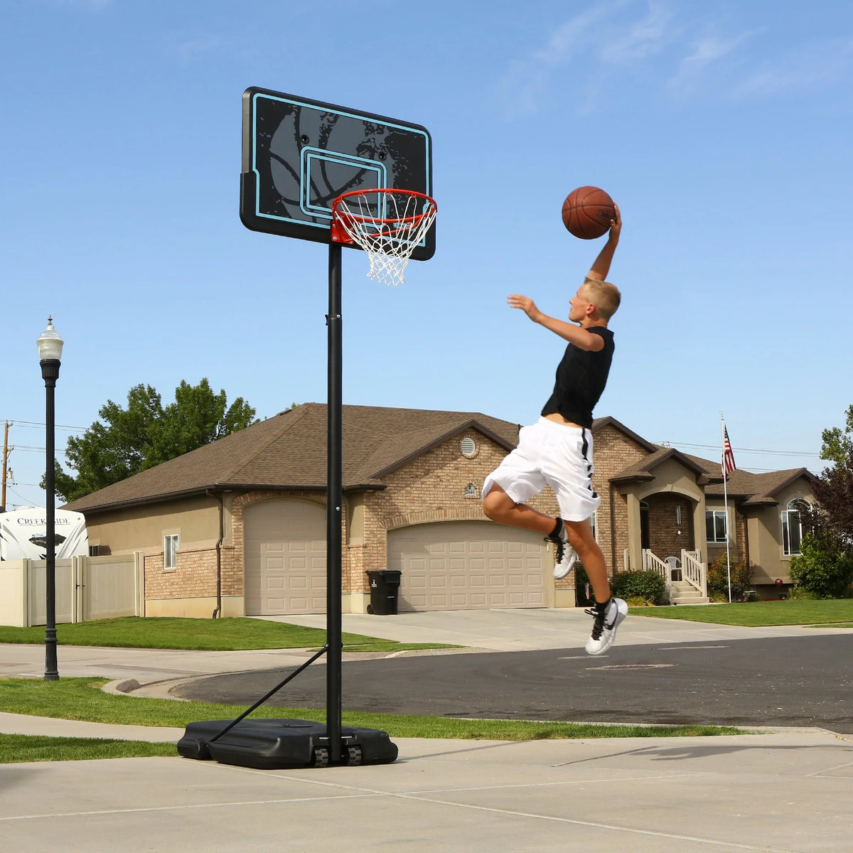 44 inch Adjustable Portable Basketball Hoop R192
