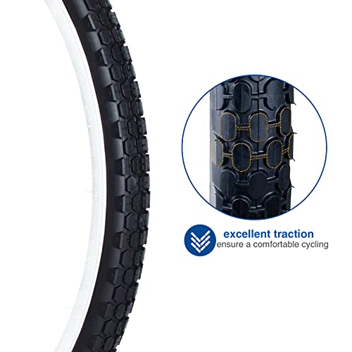 24/26" x 2.125" Folding White Wall Bike Tire H6648