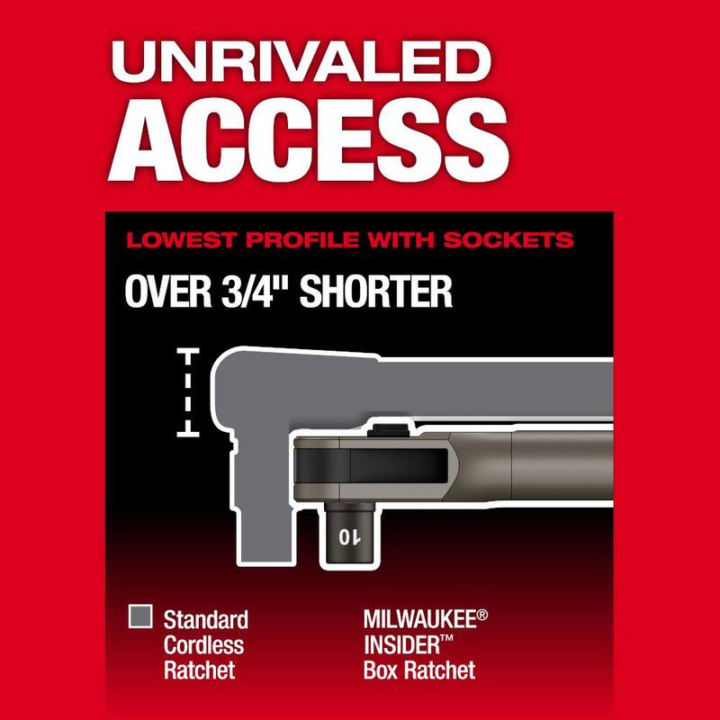 12V Lithium-Ion Brushless Cordless Extended Reach Box Ratchet W670788
