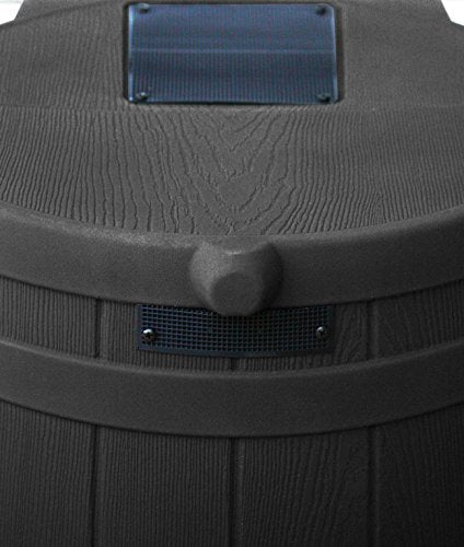 50 Gallon Black Rain Barrel with Diverter Kit R3949