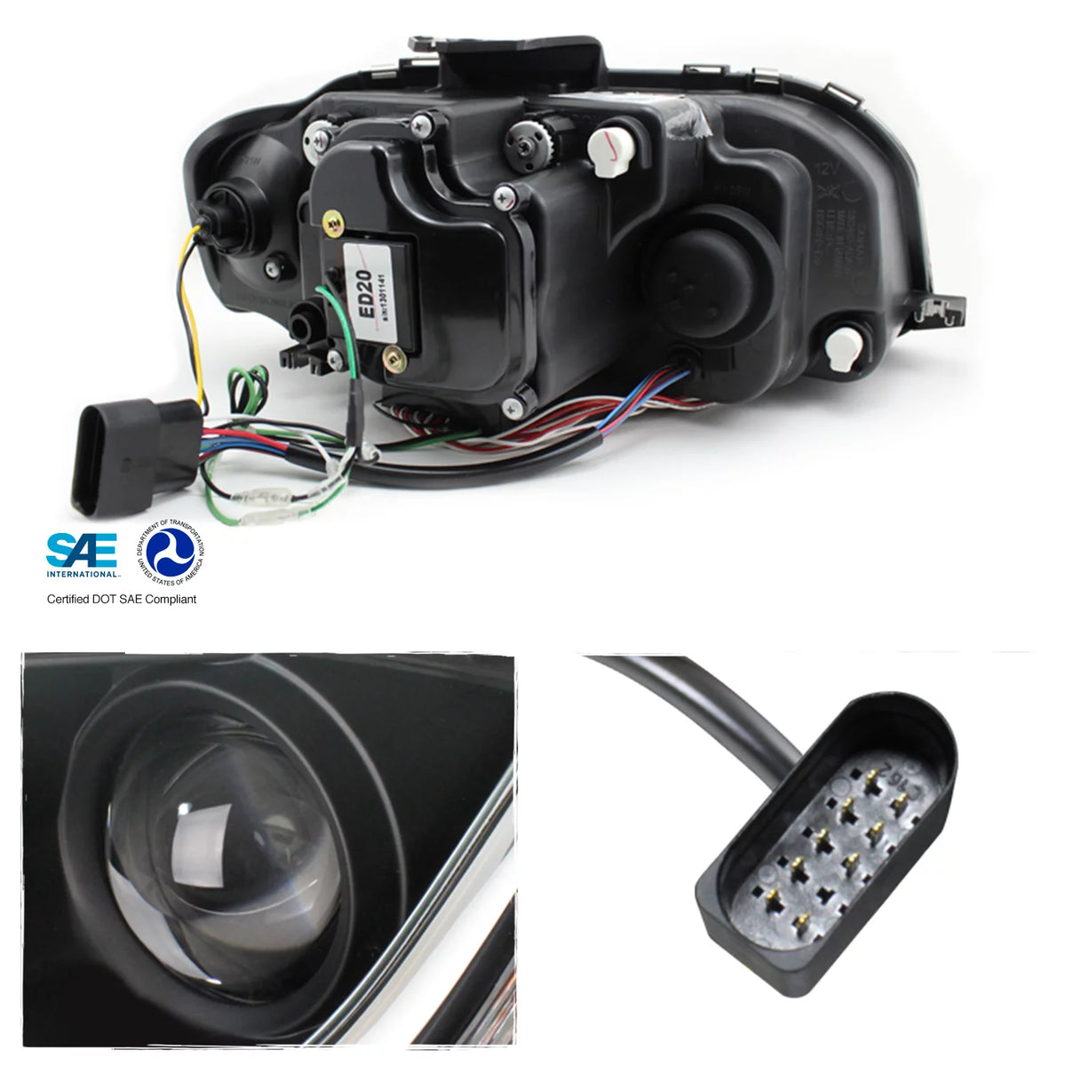 Black Projector Headlights Assembly N63647