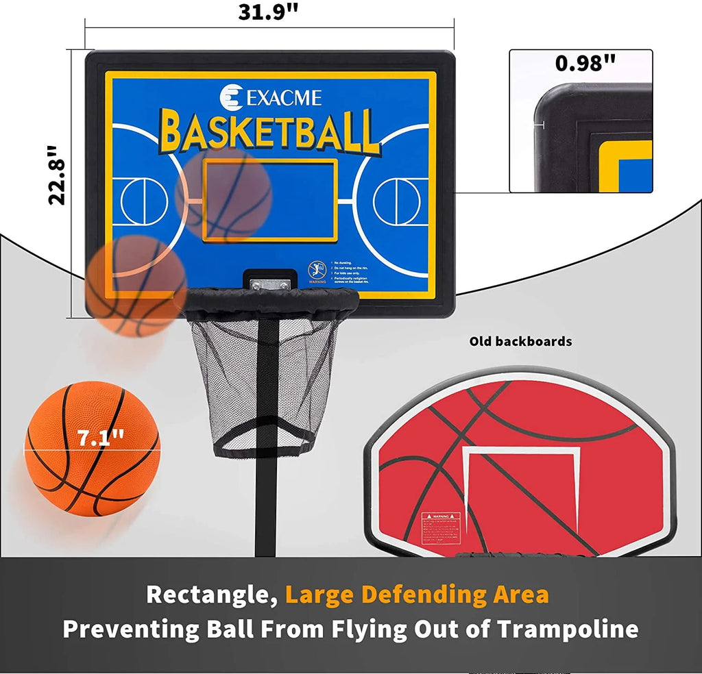 Red Trampoline Basketball Hoop J47886