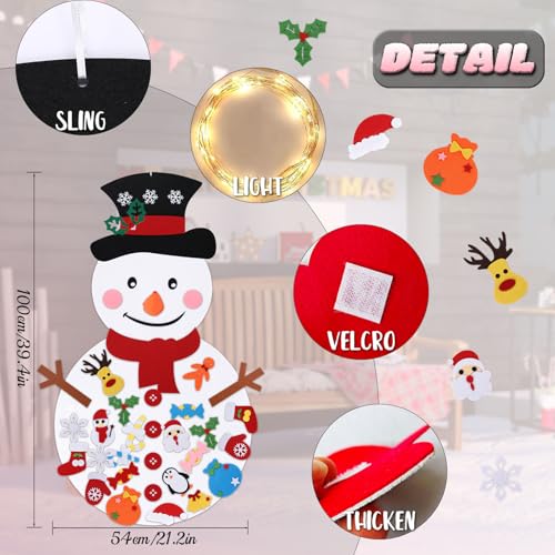 Felt Christmas Tree Set with 34 Detachable Ornament H6015