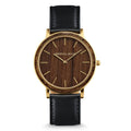Black Minimalist Wood Dial Watch M385