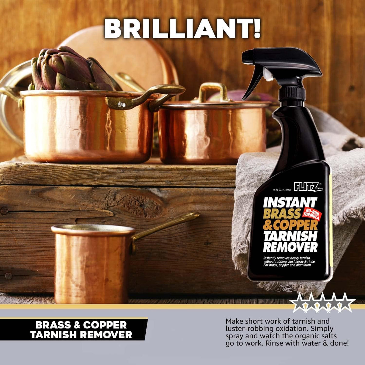 16 oz Brass and Copper Tarnish Remover F95254