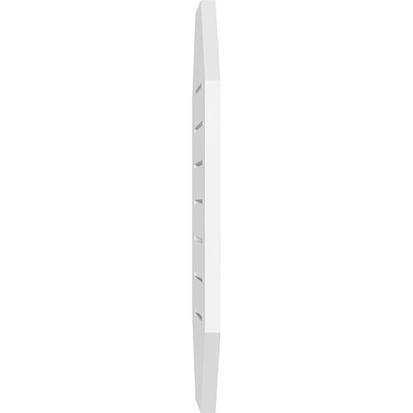 Vertical Elongated Octagon Surface Mount PVC Gable Vent A491